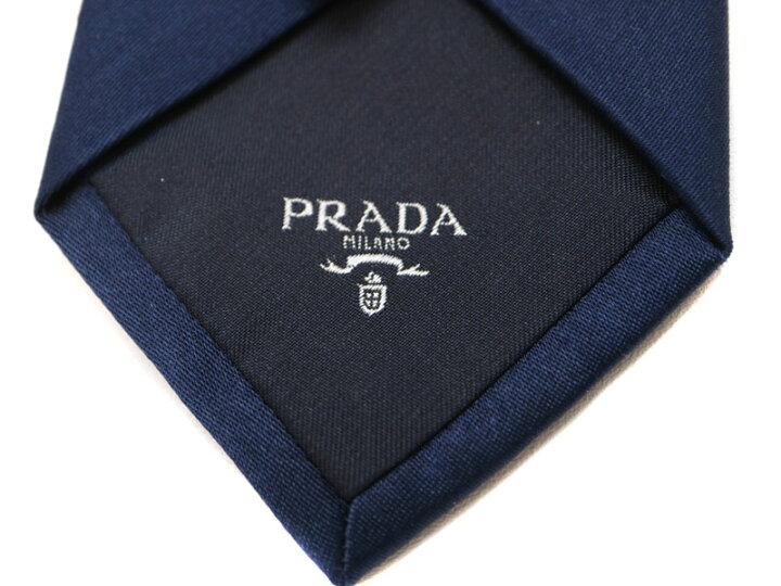 楽天市場】PRADA【プラダ】 ネクタイ シルク ネイビー系 大剣約7cm 