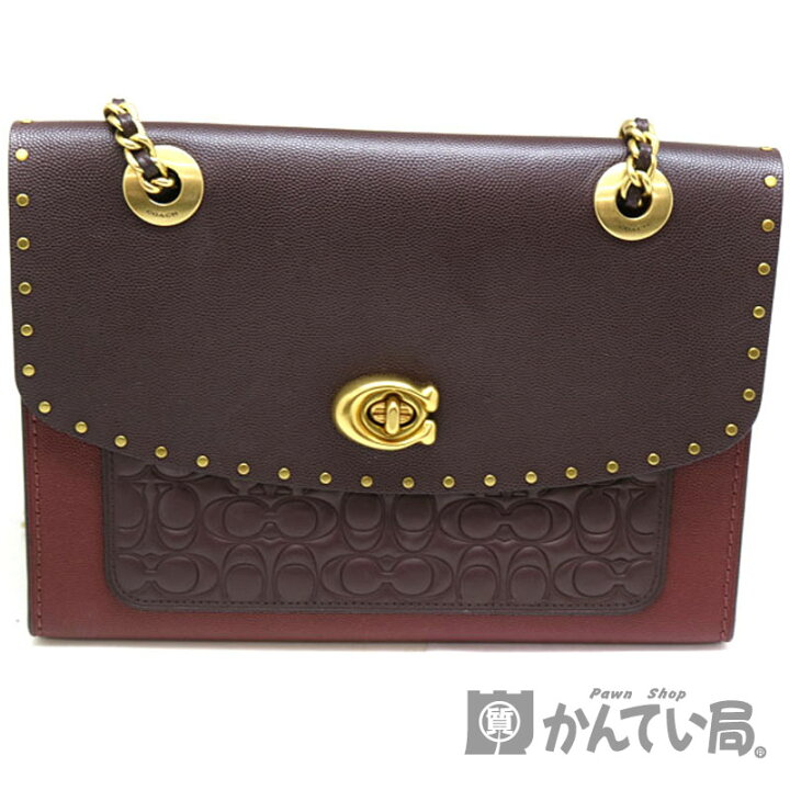 楽天市場】COACH【コーチ】53344 パーカーシグネチャーレザーウィズ 