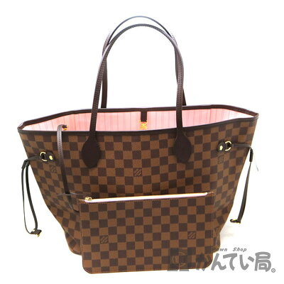 LOUISVUITTON【ルイヴィトン】N41603ネヴァーフルMMトートバッグ鞄ダミエキャンバスエベヌブラウン系ローズバレリーヌピンク系LV未使用展示品A2000858質屋かんてい局茜部店