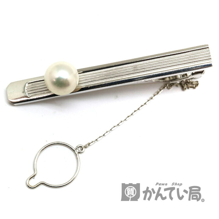 楽天市場】K14WG パール付タイピン アコヤ養殖真珠 金 ホワイト 