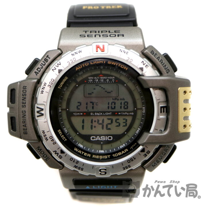 楽天市場】【値下げ】CASIO【カシオ】PRT-40 PROTREK BASSINGGEAR プロ 