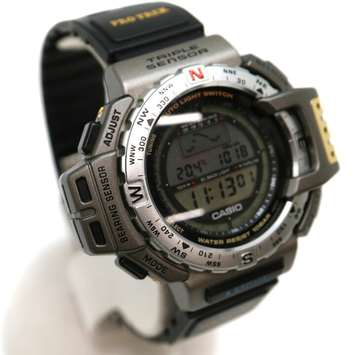 楽天市場】【値下げ】CASIO【カシオ】PRT-40 PROTREK BASSINGGEAR プロ 