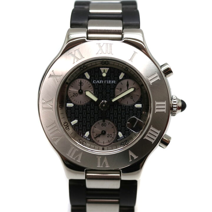 楽天市場】Cartier【カルティエ】 W10125U2 クロノスカフ ステンレス  