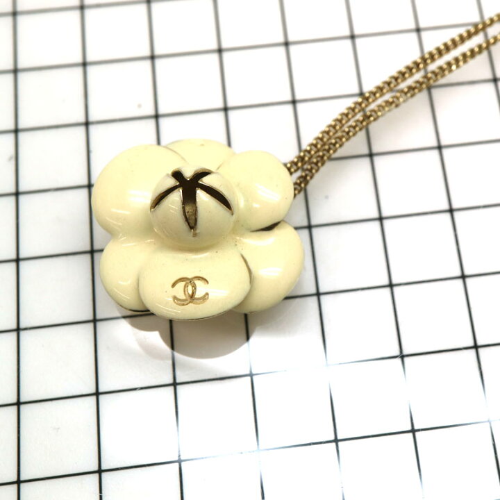 楽天市場】CHANEL【シャネル】 カメリアネックレス 金属素材 ホワイト  