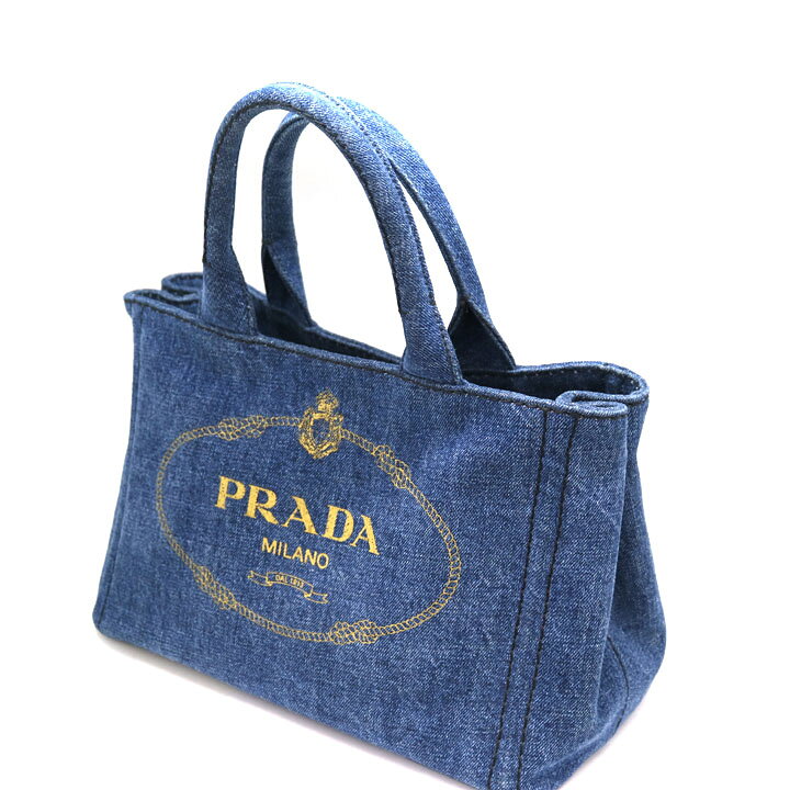 楽天市場】PRADA【プラダ】 B2439G カナパトート デニムトートバッグ  