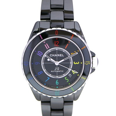 CHANEL【シャネル】H7122J1238エレクトロキャリバー12.1.38MMブラックセラミック自動巻き200m防水日付表示1255本限定ファッションブランドメンズ腕時計USED-10【中古】A21-9759質屋かんてい局茜部店
