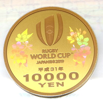 K24金純金ゴールド記念硬貨ラグビーワールドカップ2019年日本大会記念1万円金貨平成31年15.6g1万円金貨USED-10【中古】A22-4352質屋かんてい局茜部店