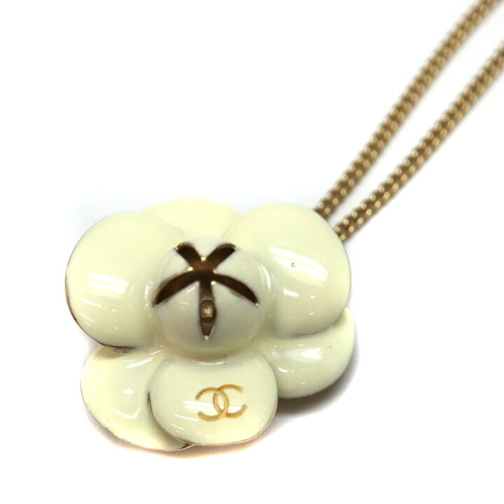 楽天市場】CHANEL【シャネル】 カメリアネックレス 金属素材 ゴールド  