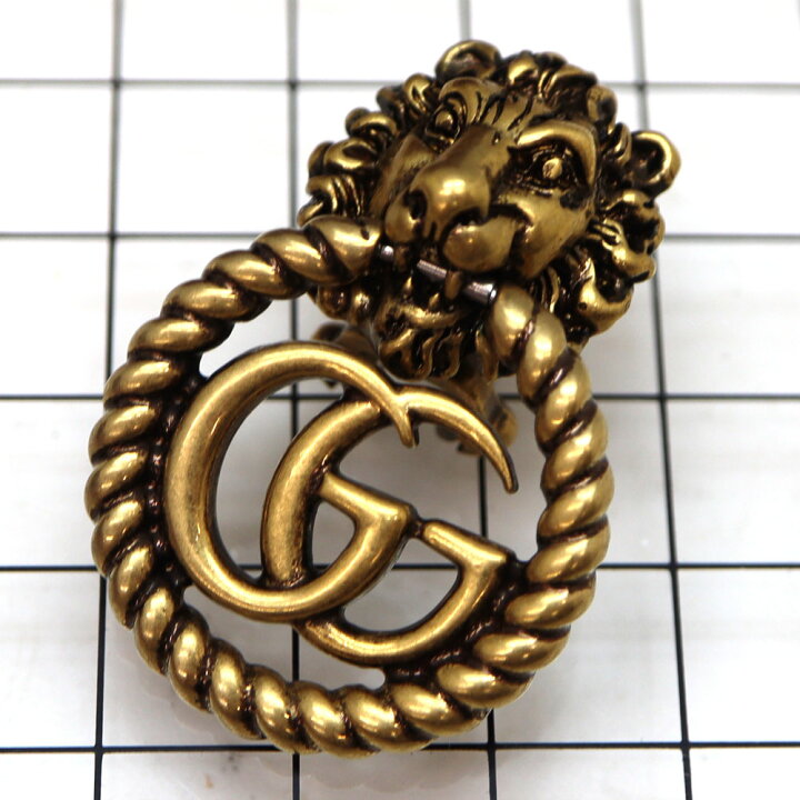 楽天市場】GUCCI【グッチ】 ダブルG付ライオンヘッドイヤリング