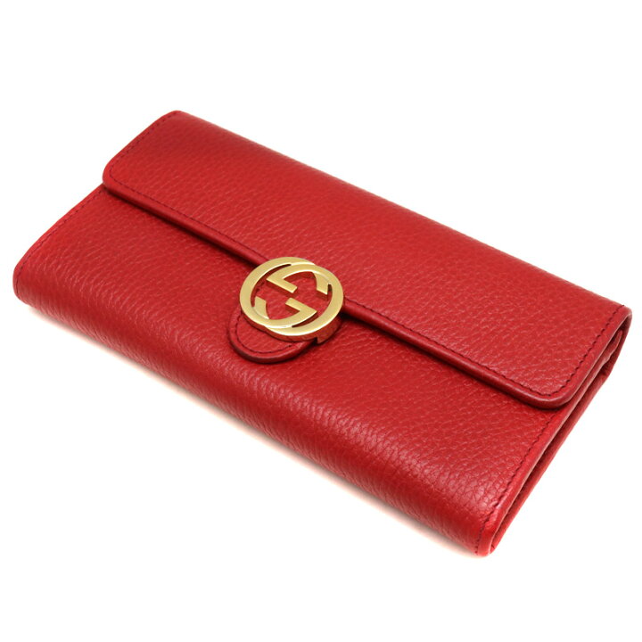 楽天市場】GUCCI【グッチ】615524 ファスナー付長財布 レザー/革 赤系 