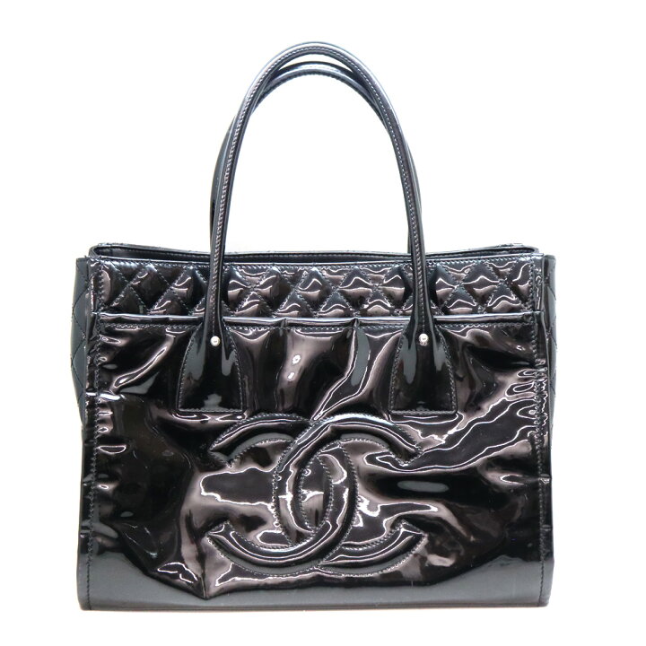 楽天市場】シャネル Chanel エナメルトートバッグ パテントレザー  