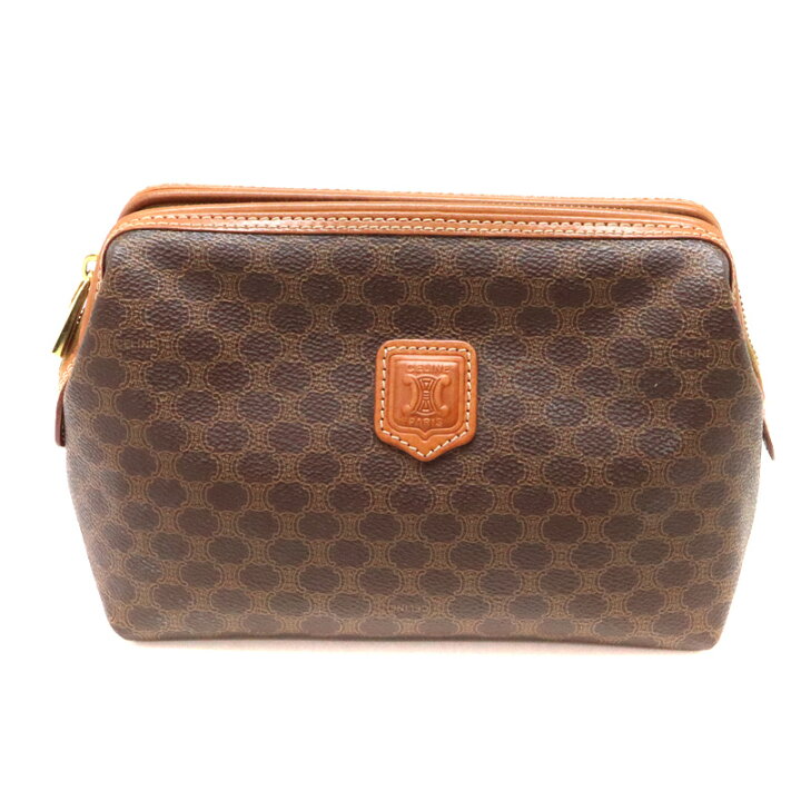 楽天市場】セリーヌ Celine MC98/2 ポーチ マカダム柄 ブラウン 【中古  