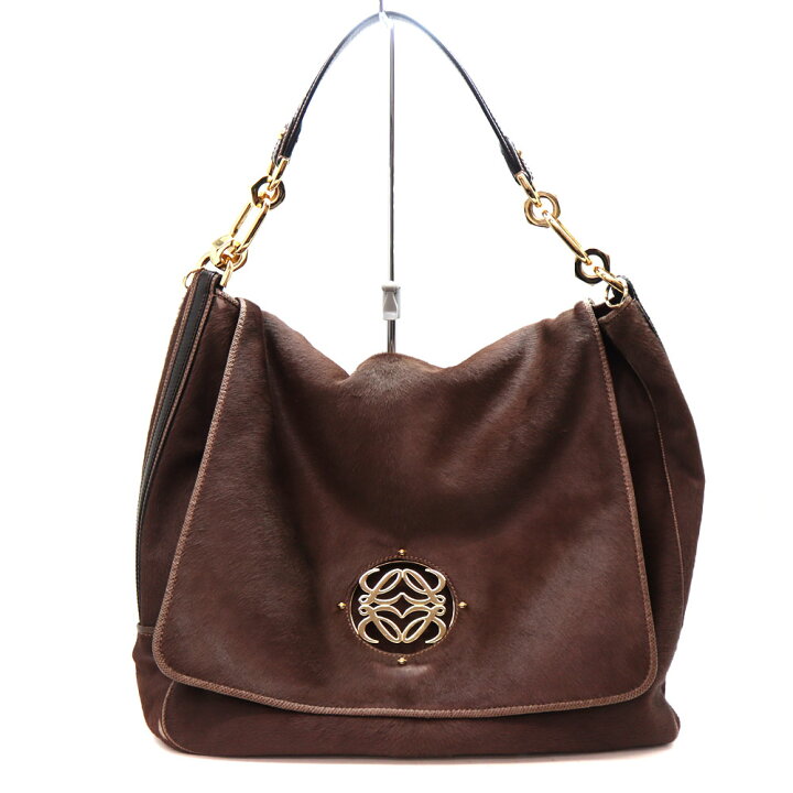 楽天市場】ロエベ Loewe マイア ショルダーバッグ ブラウン 【中古  