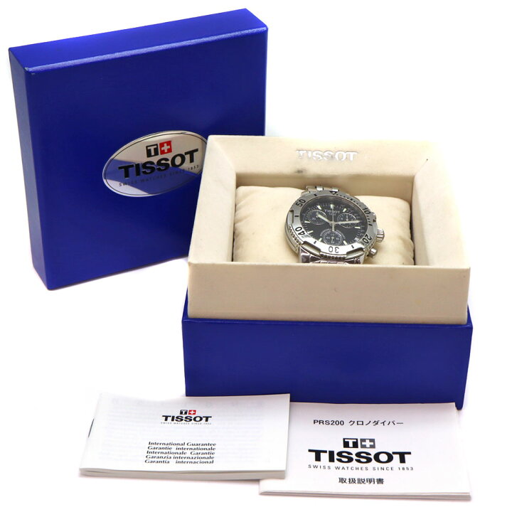 楽天市場】ティソ Tissot T362/462K PRS200 クロノダイバー ブラック 