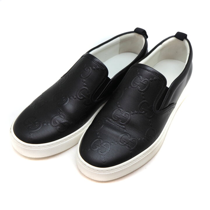 楽天市場】グッチ Gucci レザースリッポン サイズ8 約27cm ブラック  