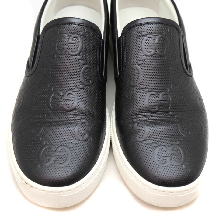 楽天市場】グッチ Gucci レザースリッポン サイズ8 約27cm ブラック 