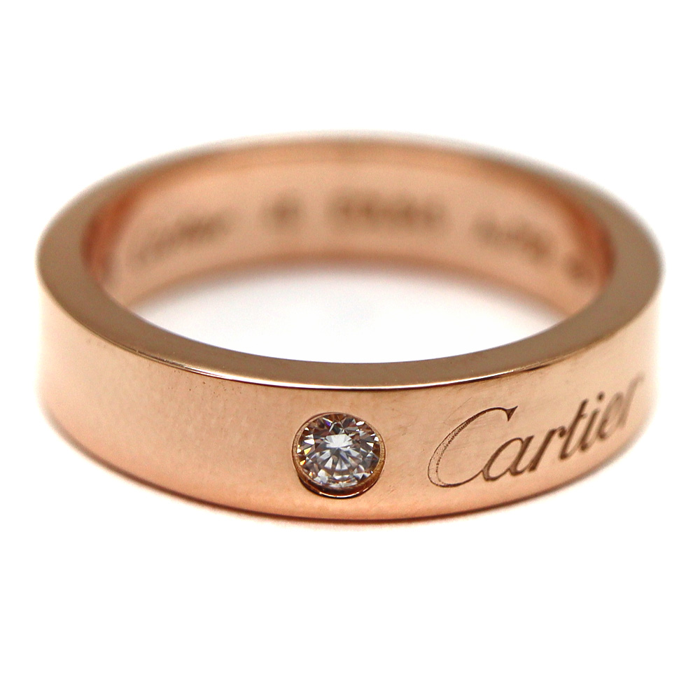 楽天市場】カルティエ Cartier エングレーブド1Pダイヤリング 指輪
