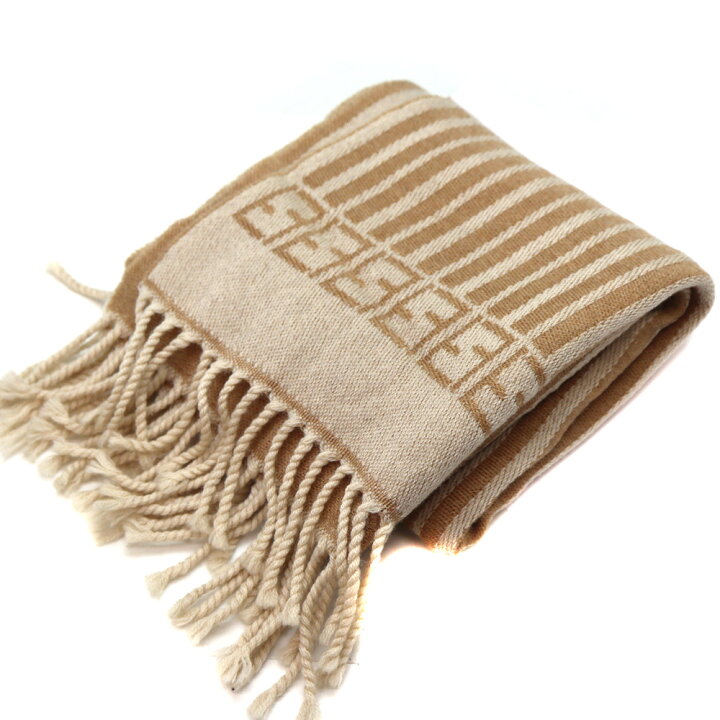 楽天市場】フェンディ Fendi ウールマフラー ベージュ【中古】 : 質屋 