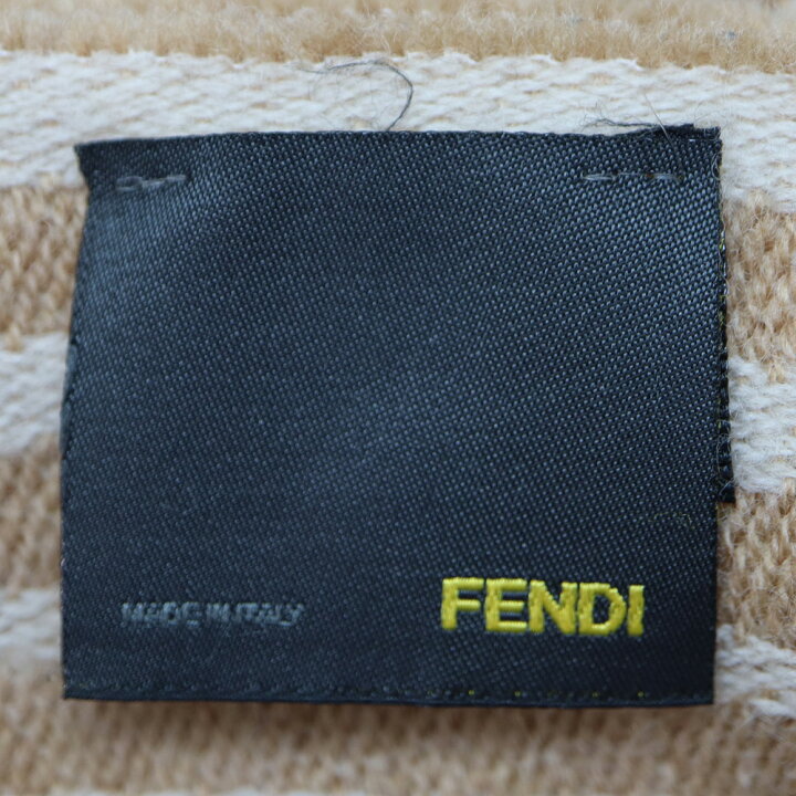 楽天市場】フェンディ Fendi ウールマフラー ベージュ【中古】 : 質屋 