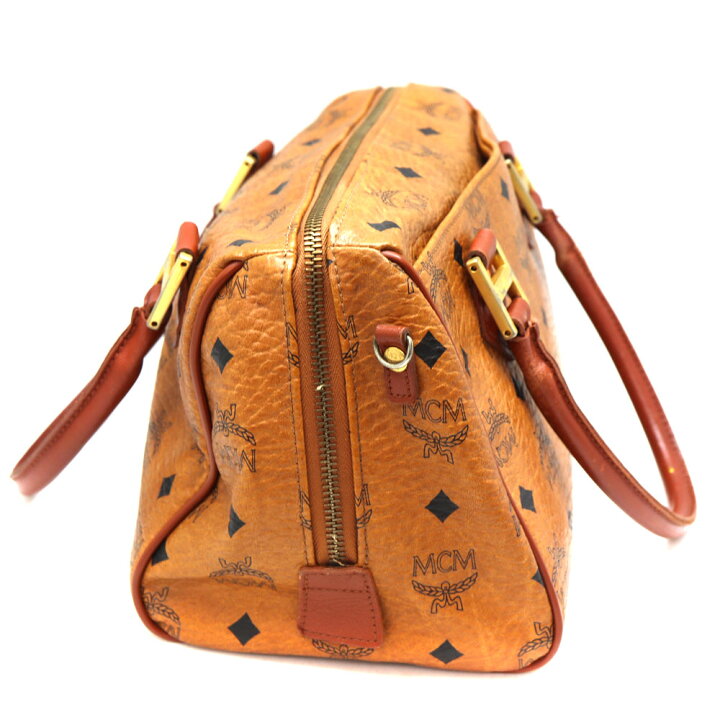 楽天市場】エムシーエム MCM ミニボストンバッグ レザー ブラウン 