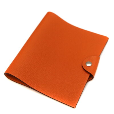 エルメスHermesユリスPM手帳カバーレザーオレンジ【中古】