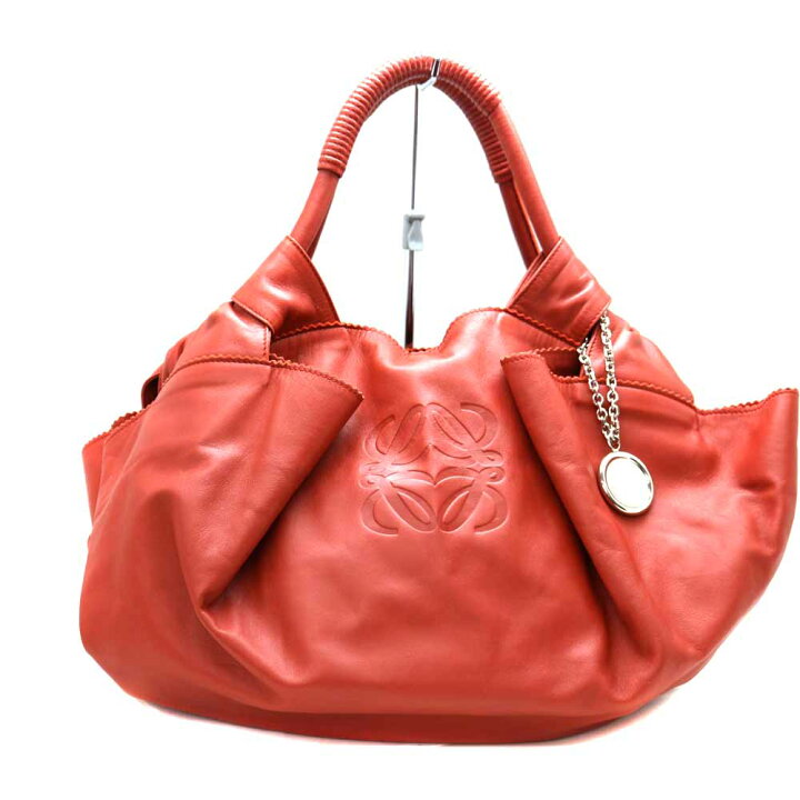 楽天市場】ロエベ Loewe ナッパアイレ ハンドバッグ レザー レッド  