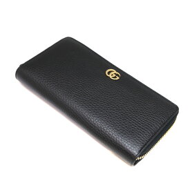 Gucci グッチ 456117 ラウンドファスナー財布 ブラック【中古】