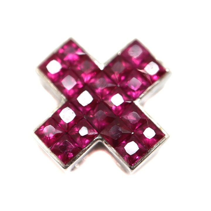楽天市場】18金ホワイトゴールド K18WG ルビー0.56ct ペンダントトップ  
