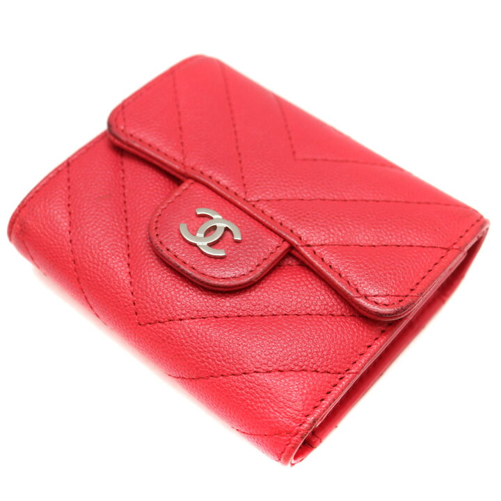 楽天市場】シャネル Chanel A81900 Vステッチ コンパクトウォレット 