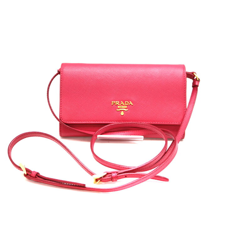 楽天市場】プラダ Prada 1M1437 ショルダーウォレット レザー ピンク  