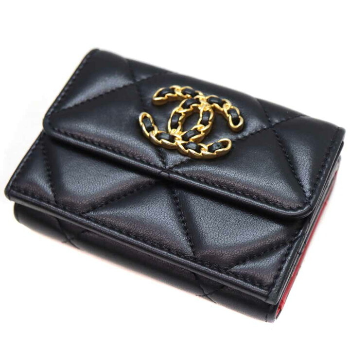 楽天市場】シャネル Chanel マトラッセ 3つ折り財布 ラムスキン  