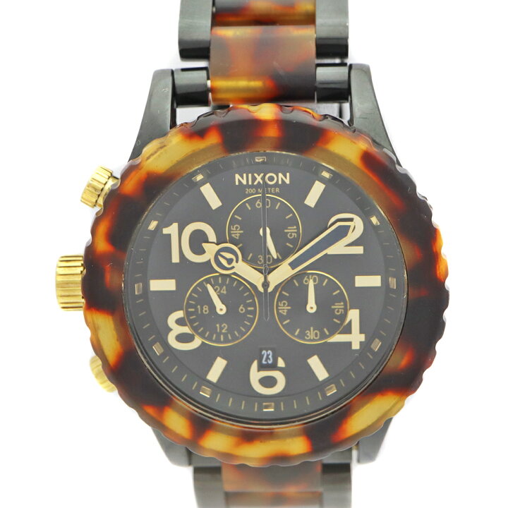 楽天市場】ニクソン Nixon THE42-20 クロノグラフ クォーツ ブラック 