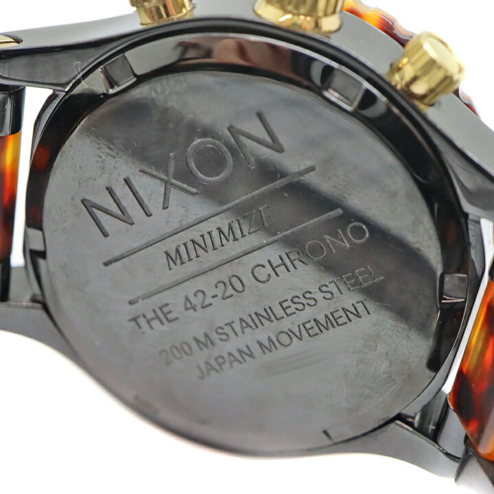 楽天市場】ニクソン Nixon THE42-20 クロノグラフ クォーツ ブラック 