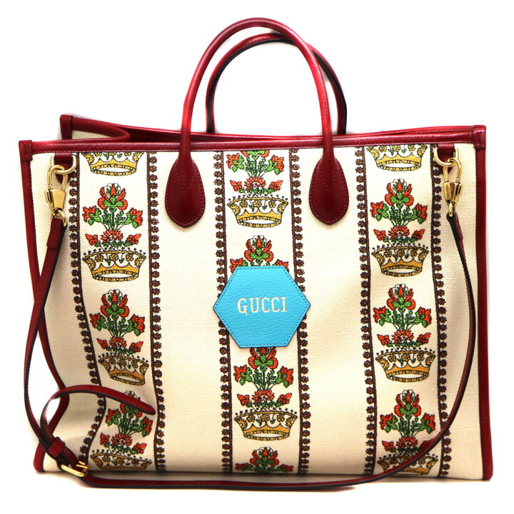楽天市場】グッチ GUCCI 659980 GUCCI100 ラージトート 鞄 キャンバス 