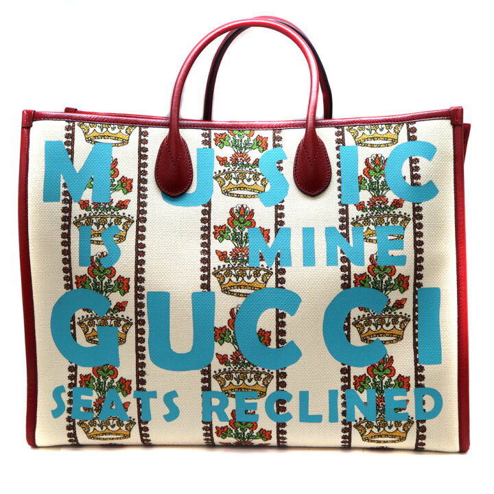 楽天市場】グッチ GUCCI 659980 GUCCI100 ラージトート 鞄 キャンバス 