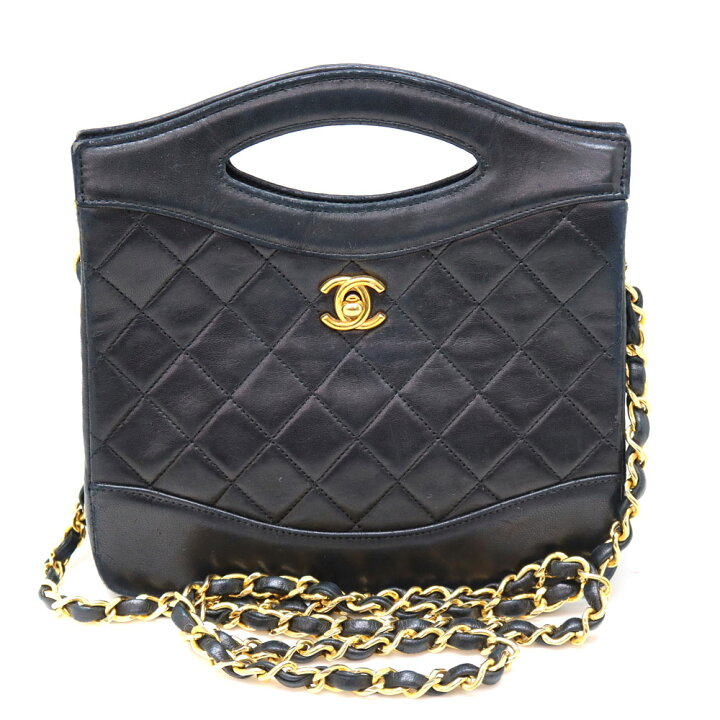 楽天市場】シャネル Chanel スクエアチェーンショルダーバッグ レザー 