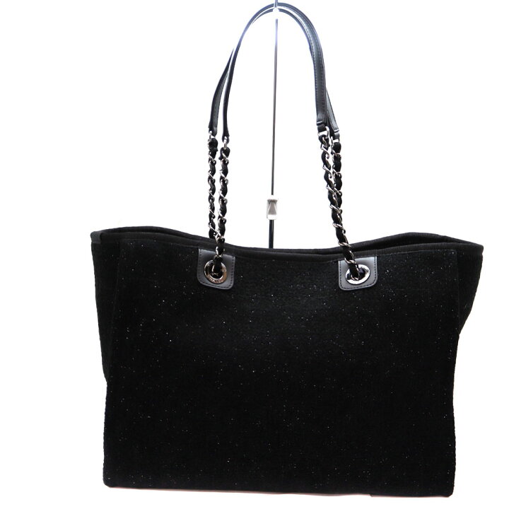 楽天市場】シャネル Chanel ドーヴィルトートMM キャンバス レザー 