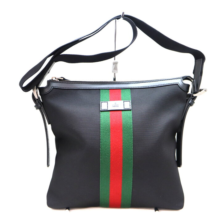 楽天市場】グッチ Gucci 631199 ショルダーバッグ ブラック キャンバス 