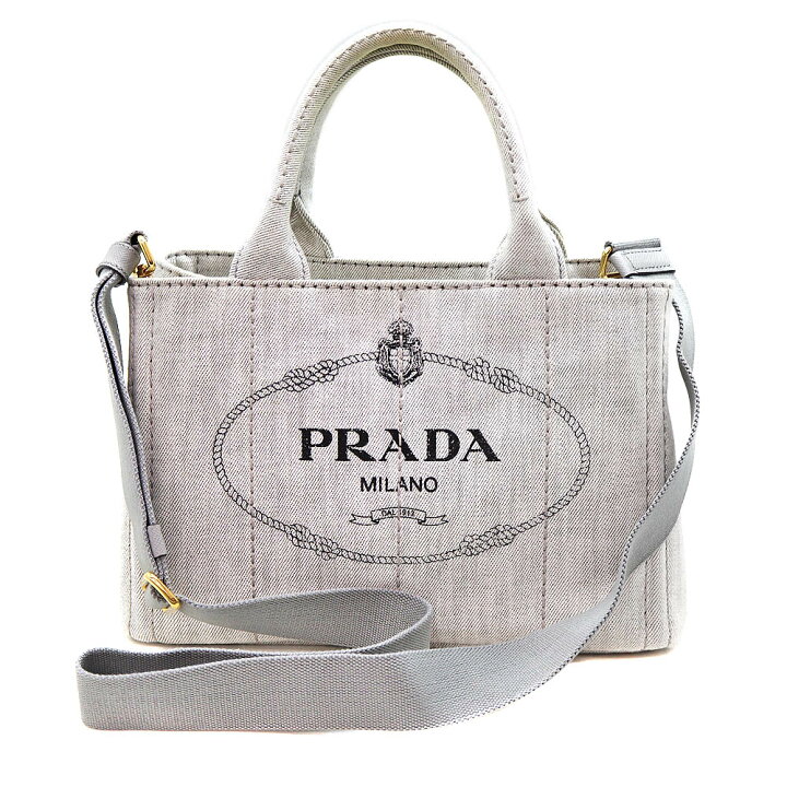 楽天市場】プラダ Prada 1BG439 カナパトートバッグ 2WAYバッグ グレー  