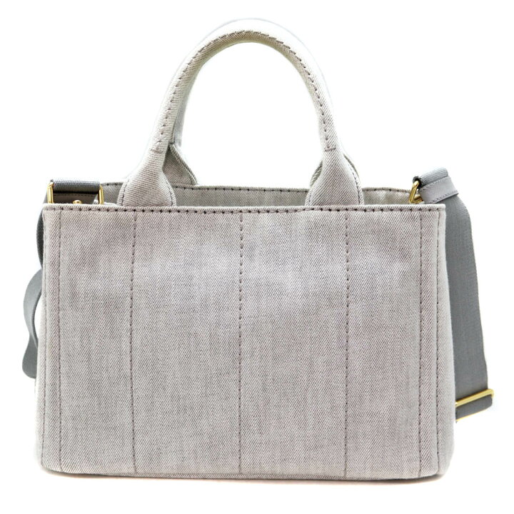 楽天市場】プラダ Prada 1BG439 カナパトートバッグ 2WAYバッグ グレー 