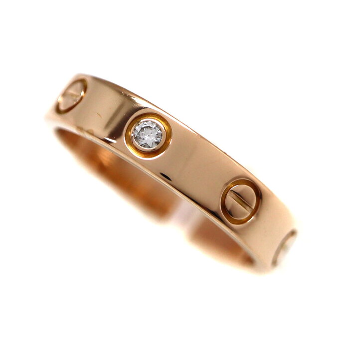 楽天市場】カルティエ Cartier ミニラブリング 1Pダイヤモンド K18PG  