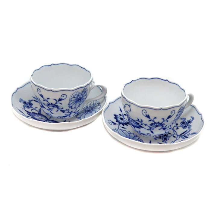 楽天市場】マイセン Meissen ブルーオニオン モカカップ&ソーサー 2客 