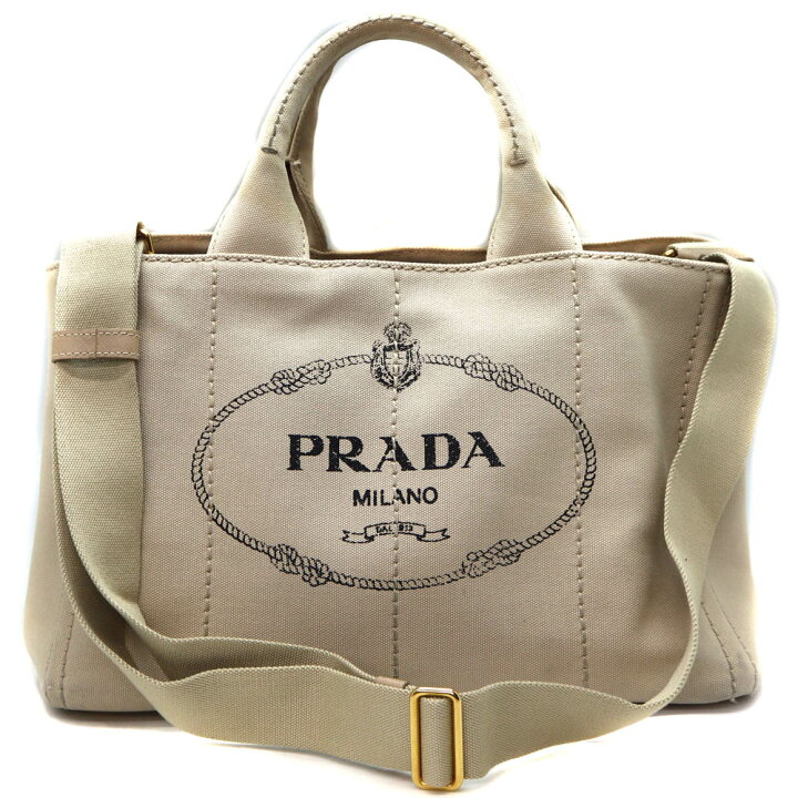 楽天市場】プラダ Prada 1BG642 カナパトートバッグ キャンバス 