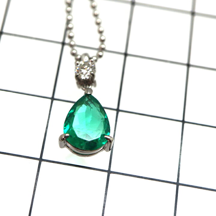 楽天市場】Pt850 トップPt900 エメラルド0.91ct ダイヤモンド0.15ct 