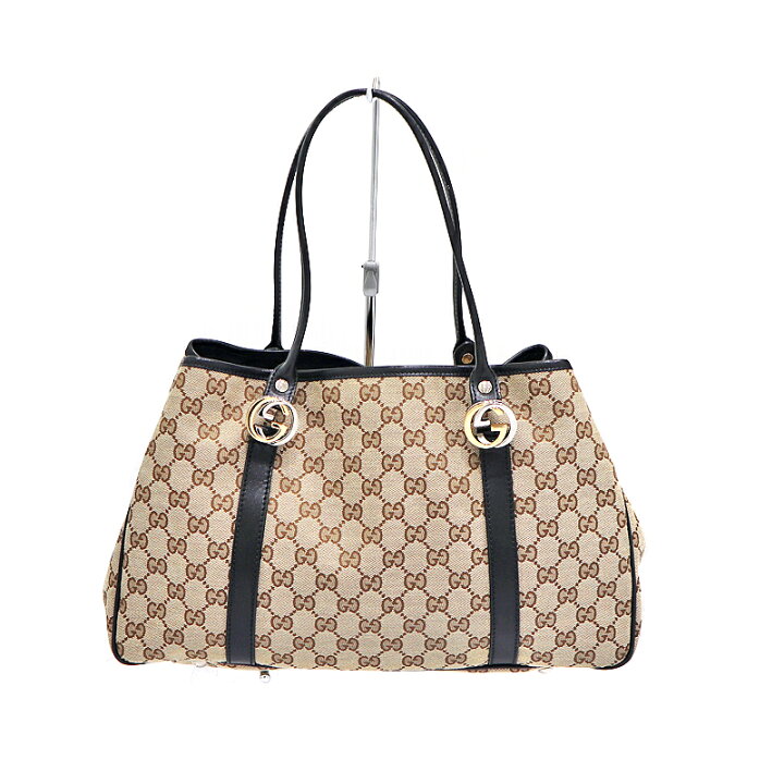 楽天市場】グッチ GUCCI 232957 トートバッグ キャンバス レザー 