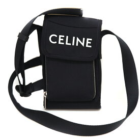 セリーヌ Celine 10K032EIY トレッキングモバイルポーチ ショルダーバッグ ナイロン ブラック 【中古】