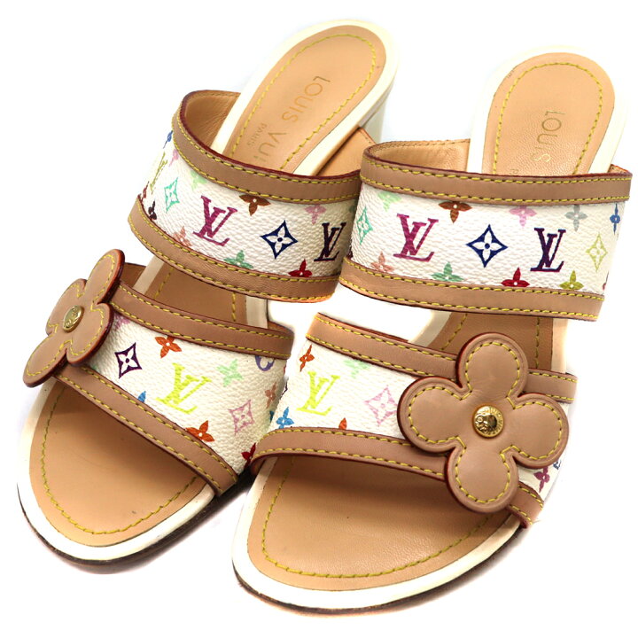 楽天市場】ルイヴィトン Louis Vuitton マルチカラーサンダル 靴 
