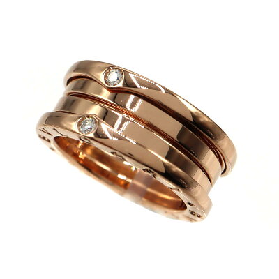 ブルガリBvlgariB-ZERO13バンドリングビーゼロワンK18PGピンクゴールド4Pダイヤ指輪レディース【中古】