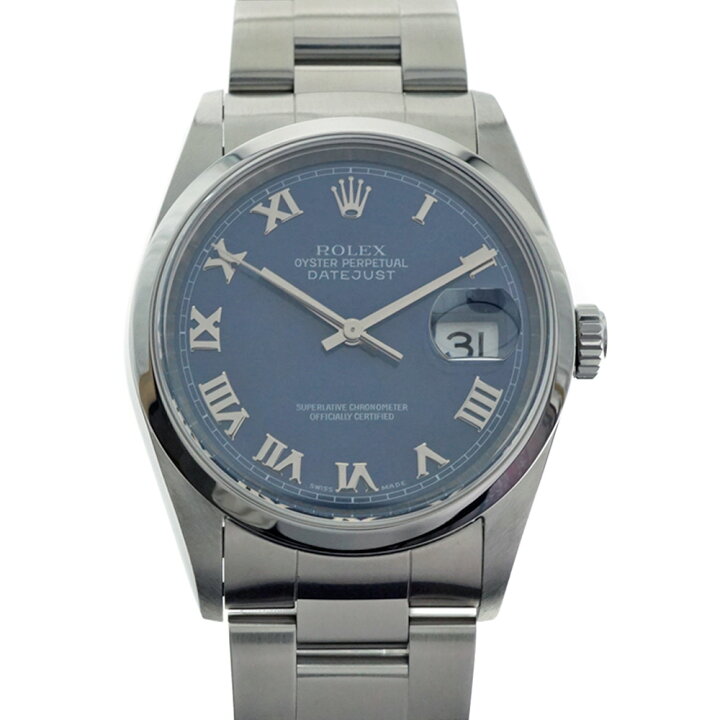 楽天市場】ROLEX 【ロレックス】 16200 デイトジャスト F番 ブルー 