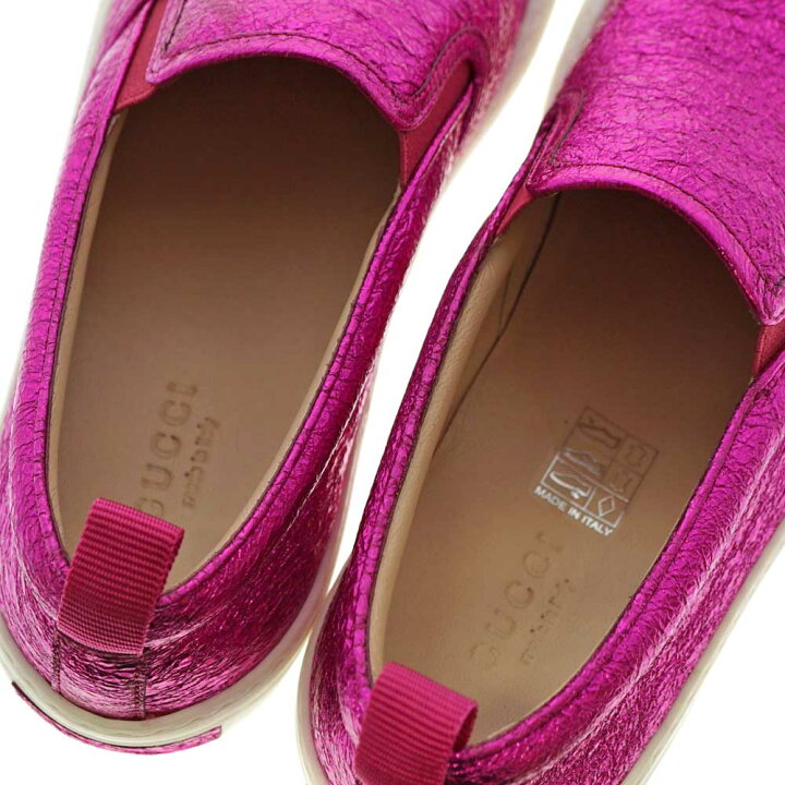 楽天市場】GUCCI【グッチ】408510 スリッポン スニーカー メタリック 